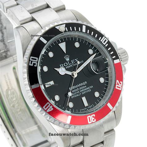 cheap red rolex|rolex submariner red and black.